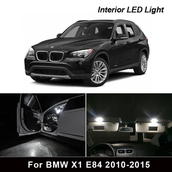 15vnt Klaidų Baltas LED Salono Lempučių Rinkinys, Skirtas BMW X1 E84 2010-m. LED Vidaus Apšvietimas Rinkinys Dome Kamieno Daiktadėžė Šviesos