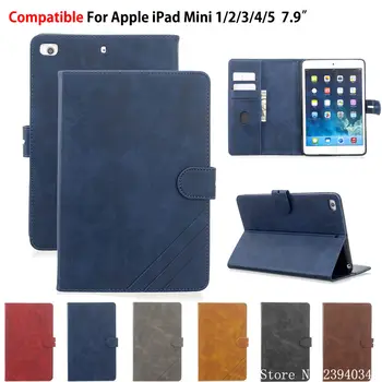 IPad mini 1 2 3 4 5 2019 Smart Case Cover For iPad mini 5 mini 4 mini 3 mini 2 Funda Apsaugos PU odos Stovėti Shell 