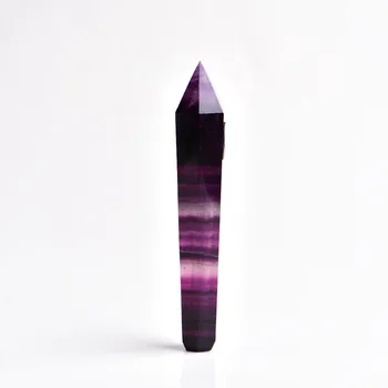 Drop Laivyba didmeninės Gamtinių violetinė fluorito Kristalas Rūkymas Vamzdis + kiaurasamtis kvarco akmens gydymo lazdelė Nemokamas Pristatymas