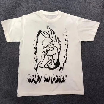 Naujas Astroworld Travis Scott marškinėliai aš nenoriu Pabusti Hip-Hop Marškinėlius Vyrai Moterys Travis Scotts ASTROWORLD Harajuku T-Shirts