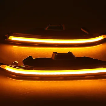 Automobilių Žibintų Antakį su Posūkio Signalo 12V DRL LED Dienos Veikia Šviesos Toyota Camry 2016 2017 2018