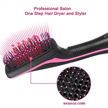 3 1. Neigiamų Jonų Vienas Žingsnis Plaukų Džiovintuvas & Volumizer Pūstuvas Anti-Static Plaukų Styler Plaukų ištiesinimo priemonės Teptuku Džiovintuvas Hairbrush