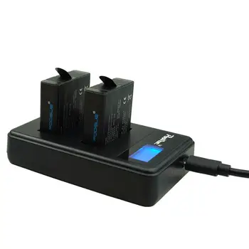 Batterie už gopro 7 8 Go pro Hero 5 juoda baterija + LCD gopro hero 6 baterijos Įkroviklio Gopro Hero 5 baterijos