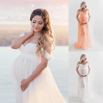 Nėštumo Chalatai Suknelė Už Nuotrauką Šaudyti Motinystės Fotografija Rekvizitai Maxi Nėrinių Išgalvotas 2020 Metų Vasaros Nėščia Suknelė Plius Dydis