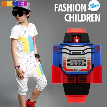 2021 Naujų Vaikai žiūri Animacinių filmų Kūrybos Robotas Transformacijos Žaislai LED Skaitmeninis Laikrodis vaikams Laikrodžiai Berniukai Mergaitės Vaiko Riešo Laikrodžiai