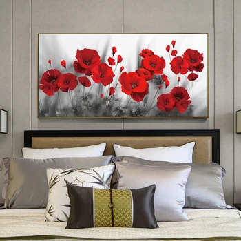 Aguonos gėlių Paveikslai Tapyba Skaitmeninių Plakatų Ir grafikos Quadros Sienos Nuotrauka Raudonos Gėlės, Skirtą Kambarį Namuose Dekoro Cuadros