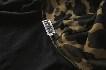 Bape Hoodies Žiemos Mados Prekės ženklo Asmenybės Spausdinti Atsitiktinis Palaidų montavimo Kailis Streetwear Derliaus Palaidinukė Vyrų Drabužiai.