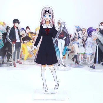 Kaguya-sama: Meilė Yra Karo veiksmų figura Anime Shinomiya Kaguya Shirogane Miyuki Fujiwara Chika akrilo lėlės pav žaislas 15cm