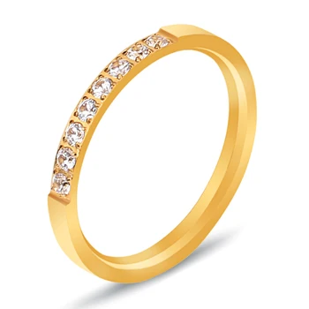 Vestuviniai Žiedai Moterims Balto Aukso Spalvos Moterims CZ Kristalų Dalyvavimas Bague Moterų Žiedas Bijoux