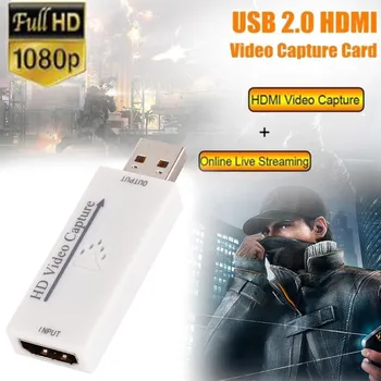 HDMI USB 2.0 Video Capture Card 1080P HD Diktofonas Žaidimas/Video Transliacija vaizdo įrašymo hdmi kortelės cam nuorodą hdmi užfiksuoti