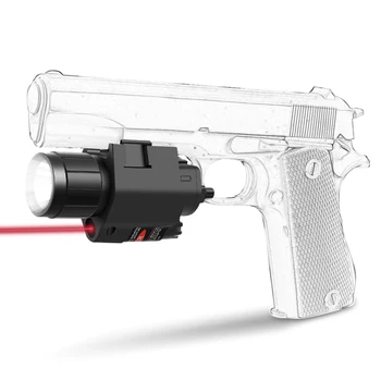Taktinis LED Ginklas Pistoletas Šviesos Žibintuvėlis su Nuotoliniu Jungikliu Red Dot Lazerio Žvilgsnio Karinio Airsoft pistoletas Pistoletas Šviesos 20mm Geležinkelių