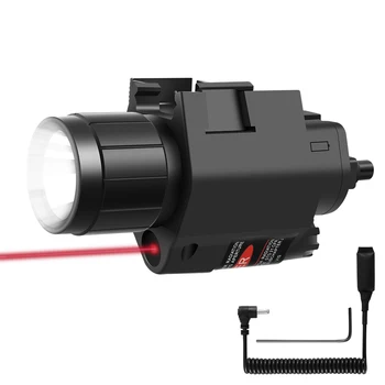 Taktinis LED Ginklas Pistoletas Šviesos Žibintuvėlis su Nuotoliniu Jungikliu Red Dot Lazerio Žvilgsnio Karinio Airsoft pistoletas Pistoletas Šviesos 20mm Geležinkelių