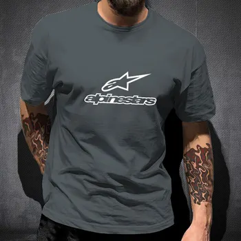 Vyrai Alpinestars - Vasaros Medvilnės trumpomis Rankovėmis marškinėliai Sveikatingumo Kultūrizmo T-shirt Naujas Brand Tee Viršūnes Mados Atsitiktinis Spausdinti Drabužiai