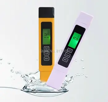 Vandens Kokybės TDS Testeris, 0-9990 ppm,3 in 1, LCD skaitmeninis tds 3 metrų, Tds, Eb ir Temp Matuoklis, atvirkštinio osmoso Nemokamas Pristatymas