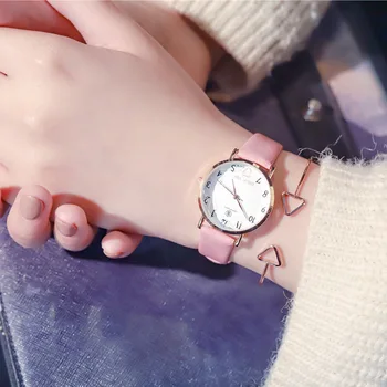 Tik jums saldus moters žiūrėti su širdies dizaineris ponios mados kvarciniai rankiniai laikrodžiai paprasta gražių moterų oda laikrodis dovanos