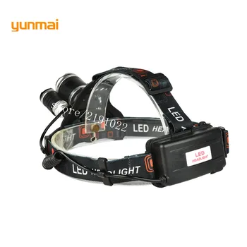 USB 8000lm XML T6+2R5 PRIARTINIMAS LED Šviesų Žibinto priekinio Žibinto Lemputė 4-mode Žibintuvėlis+2x18650 Baterija+ES/JAV/jungtinė karalystė/AS Automobilinis Įkroviklis Žvejybos
