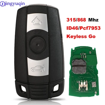 Jingyuqin Keyless Go Smart Automobilių Klavišą 315/868 Mhz BMW 1/3/5/7 Serijos CAS3 X5 X6 Z4 Automobilių Keyless Kontrolės Siųstuvas su Mikroschema
