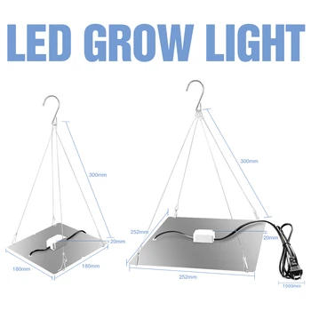 BiaRiTi Augalų Šviesos Pilno Spektro LED Grow Light 20W 40W LED Hydroponics Apšvietimo 220V LED Auginimo Fito Lempos ES, JAV, UK Plug 110V