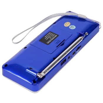 Mini Nešiojamas Įkraunamas Stereo L-288 FM Radijas, Garsiakalbis, LCD Sn Parama TF Kortelė USB Disko MP3 Muzikos Grotuvas Garsiakalbis(Mėlyna)