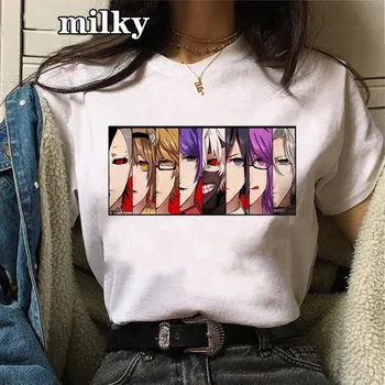 Anime Tokyo Pabaisa Marškinėliai Moterims Kawaii Karšto Japonijos Kaneki Ken Grafinis Tees 2020 Mados Marškinėlius Vasaros Viršūnes T-shirt Fmale