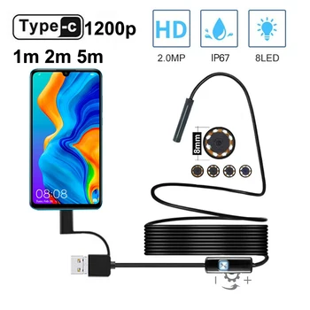 Typ C Endoskop Kamera 1200P 1M 2M 5M Weiche kabel USB Endoskop Endoskop Inspektion kamera für 