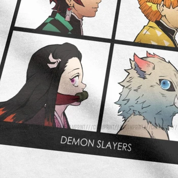 Inosuke Demon Slayer Anime Demonas Ašmenys Vyrų T Shirts Juokinga Tees trumpomis Rankovėmis Apvalios Apykaklės Marškinėliai Medvilnės 4XL 5XL 6XL Drabužiai