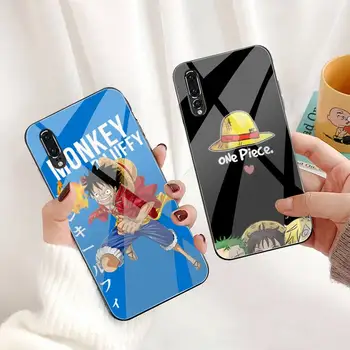Vienas Gabalas Luffy Zoro Telefono dėklas, Padengti Grūdinto Stiklo Huawei 30 P20 P10 lite garbę 7A 8X 9 10 mate Pro 20