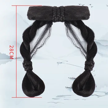 Antikvariniai Cosplay stiliaus lankelis lankelis ponios Kinų tradicinės senovinės plaukų Bun lankelis moterų lengva nešioti plaukų accessori