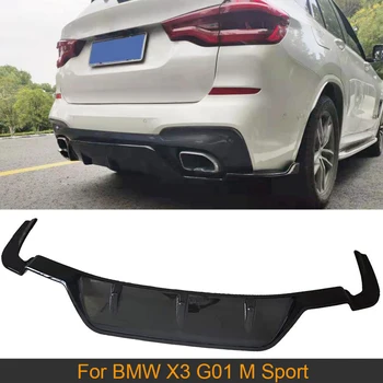 Automobilio Galinio Buferio Difuzorius Lūpų BMW X3 G01 M Sportas 2018-2020 Galinio Buferio Difuzorius Lūpų Spoileris Splitter Anglies Ieškoti/ Gloss Black