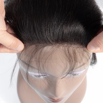 Superfect 4X4 Peru Tiesūs Plaukai Uždarymo Šveicarijos Nėrinių Remy Human Hair Nėrinių Uždarymas Su Kūdikio Plaukų