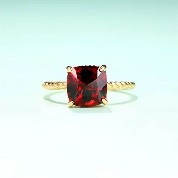 BK Rožinė Kristalų Hibiscus Gem Žiedai Atidaryti Reguliuoti Mados Paprasta Fine Jewelry Dalyvavimo Šalies Dovanos Neįprastas Žiedo Uodega