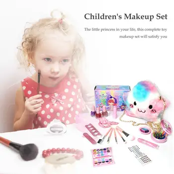 Vaikai Makiažas Rinkinys Princess Vaikai Kosmetikos Make Up Nustatyti Saugus Skalbti Vaikų Makiažas Rinkinio Dėžutė Princesė Grožio Apsimesti Žaisti Žaislai Mergina
