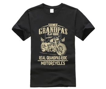 Prekės Ženklo Vyrai Shirt Mens Nekilnojamojo Senelių Ride Motociklas Marškinėliai Dviratininkas Senelis Marškinėliai