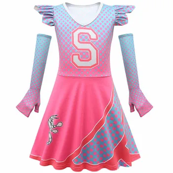 2020 Halloween Kostiumai Vaikams Zombiai 2 Addison Cosplay Išgalvotas Merginos Princesė Suknelės Cheerleaders Komplektus Šalies Drabužių Rinkiniai