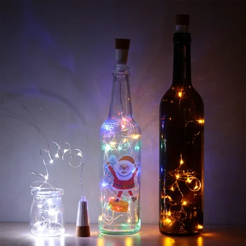 LED Vyno Butelis Pasakų Žibintai USB Įkrovimo Varomas Styginių Šviesos Vestuvių Sodo Puošmena Lauko apšvietimas Girliandą Šalies Lempos