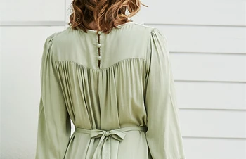 Moterų Nightown Aksomo Žiemos Homewear Elegantiškas Sleepwear Gentlewoman Nightdress Nightgowns Žalia