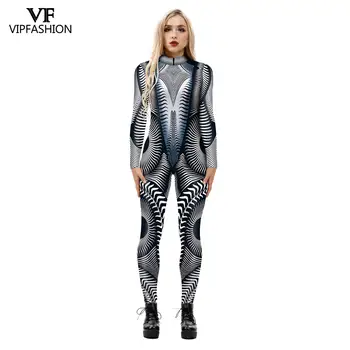 VIP MADOS Naujų Helovinas Moterų Cosplay Kostiumų Zentai Spandex Lycra 3D Atspausdintas Skeletas Moterų Kostiumas Išgalvotas Komplektai Jumpsuits