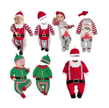 Santa Claus Berniukas Mergaičių, Kūdikių kostiumas Kalėdų Kūdikis Cosplay Romper Žiemos Drabužių Romper ilgomis Rankovėmis Kalėdų Kūdikių Jumpsuit