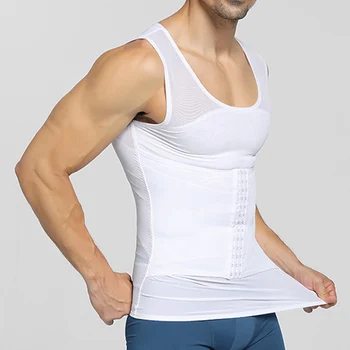 Vyrai Ginekomastija Liemenė Marškinėliai Krūtinės Rišiklio Laikysena Korsetas Vyrų Pilvo Treniruoklis Pilvo Sumažinti Kablys Slim Body Shaper Atgal Kryžiaus Viršūnės