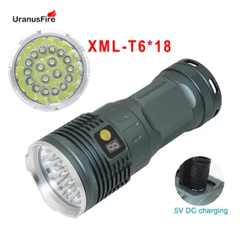 Nešiojamų LED Žibintuvėlis 16000 Liumenų 18*T6 LED Žibintuvėlis Šviesos Taktinis Žibintuvėlis 3 Rūšių Galingas Linterna Lempos Šviesos 4*18650