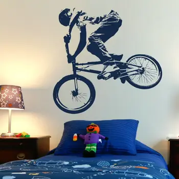 BMX STUMTI DVIRATĮ prie Sienos Lipdukai Kambarį berniukų kambarys miegamasis Namo Apdaila