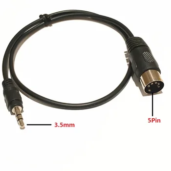 Aukštos Kokybės MIDI 5 Pin Din Kištukas-3.5 mm Stereo Jack Plug Garso ilgiklis 0.5 m, Mikrofonas