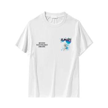 Taikos balandis trimatis laišką medvilnės trumpomis rankovėmis T-shirt vyrams 2020 naujas prarasti pora gatvės stiliaus Marškinėliai Viršų
