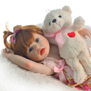22 Colių Kūdikis Reborn Lėlės Reborn Visą Silikono Kūno Naujagimių Žaislų Mergina Vaikų Siurprizas Realus Draugai Mados Dovana Pop Pardavimas