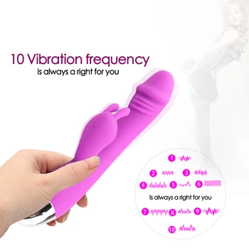 Naujas Rabbit Vibratorius moterims, 10 Vibracijos Greitis dildo moterų Vibratorius klitorio stimuliatorius G vietoje, Sekso parduotuvė, žaislai suaugusiems