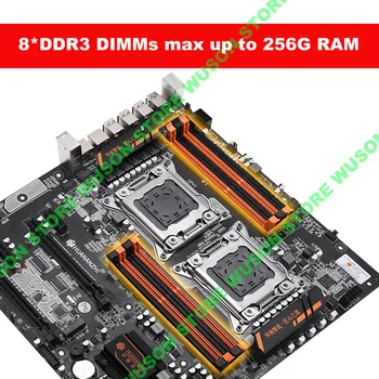 HUANANZHI X79-8D Dual CPU Lizdo Plokštė parduodamas Geros Mainboard Su NVMe SSD M. 2 Lizdas 2 GIGA Ethernet Prievadų, 8 gb DDR3 DIMMs