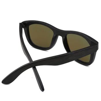 2020 Naujas Bambuko nudažyti juodai eco-friendly akiniai nuo saulės | 5640 vyrų kvadratinių akinių rėmelis | TACUV400 ponios atsitiktinis akiniai nuo saulės