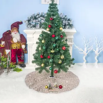 60cm 100 cm Kalėdų Eglutės Sijonas Audinys Letter Spausdinimo Kalėdų Eglutė Suknelė Medžio Sijonas, Prijuostė Šalies Apdaila Grindų Kilimėlis Dangtis