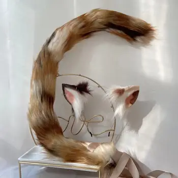 Naujas DragonLi Katė Anime Žvėris Ausies Žvėris Uodega Vilkas Ausies Kačių Ausų Fox Ausies Lankelis Užsakymą COSPLAY