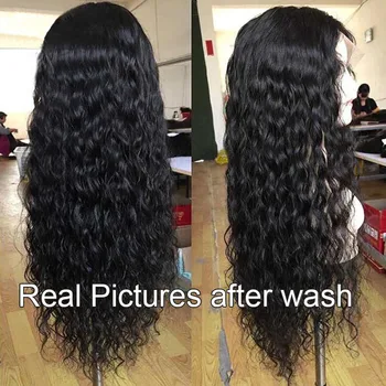 Vandens Banga Perukas Žmogaus Plaukų Peru Plaukų Perukas Moterų Remy 4x4 Nėrinių Uždarymo Natūralių Plaukų Perukas Giliai Banga Perukas